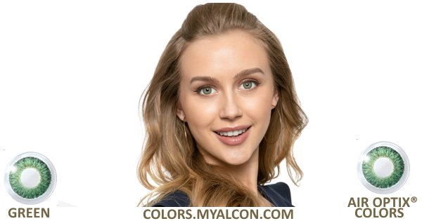 Air Optix Colors con graduación - LENTES4.com - colors.myalcon.com - Green V1